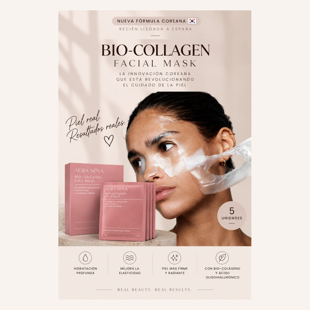 Mascarillas facial BIO-COLLAGEN 5 unidades