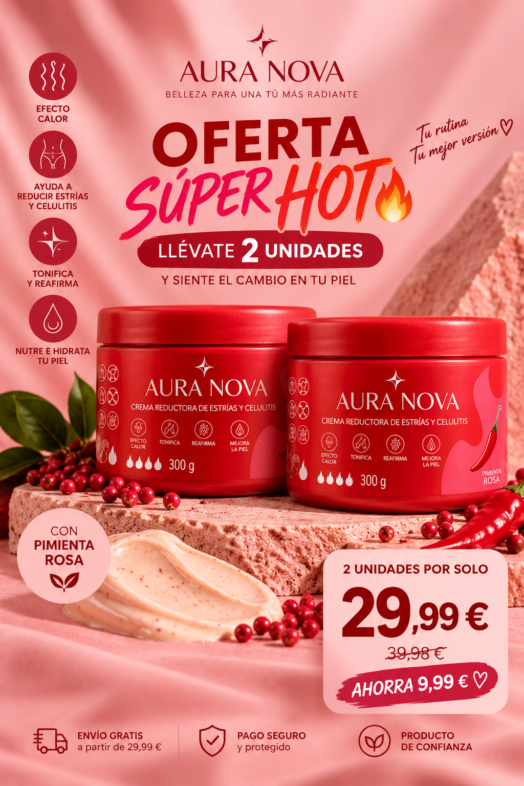 Crema Reductora de Estrías y Celulitis CANDELA